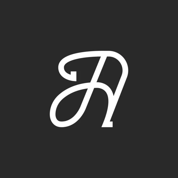 그래픽 Italic Lologo Monogram Identity Design Template Handwritten Cursive Letter — 스톡 벡터