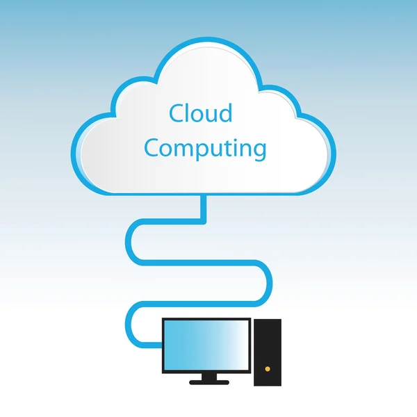 Cloud computing concept verbinding — Stockvector