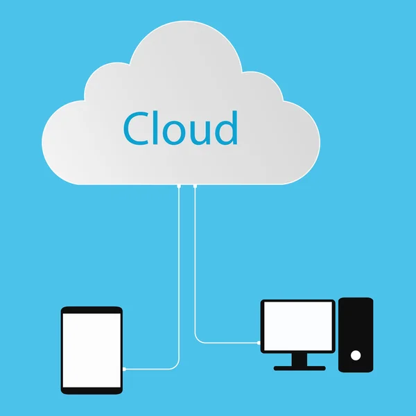 Cloud Computing Concept Réseaux abstraits — Image vectorielle