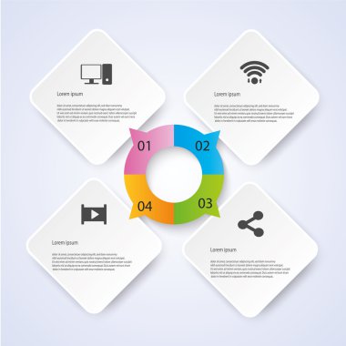 iş Infographic stil vektör çizim