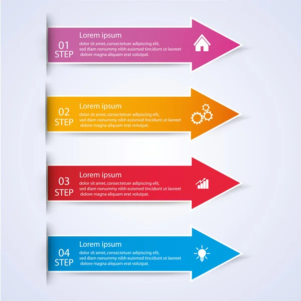 Estilo de Infografía de Negocios Ilustración vectorial — Vector de stock