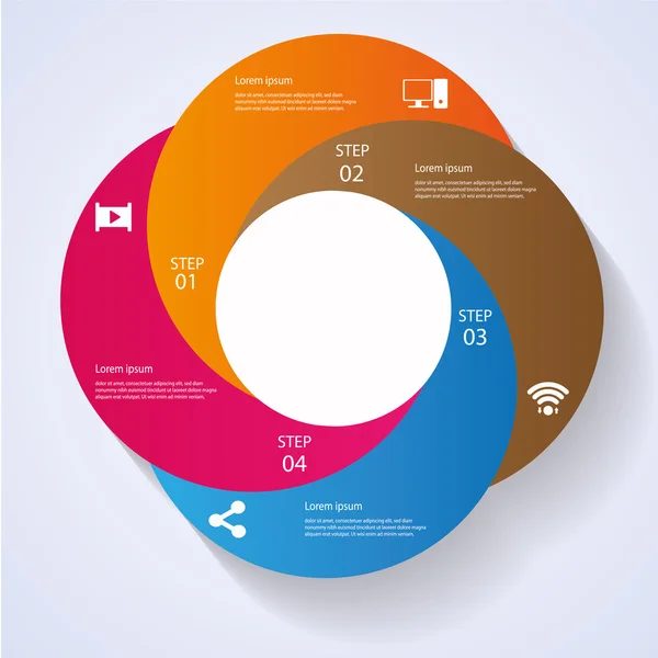 Estilo de Infografía de Negocios Ilustración vectorial — Archivo Imágenes Vectoriales