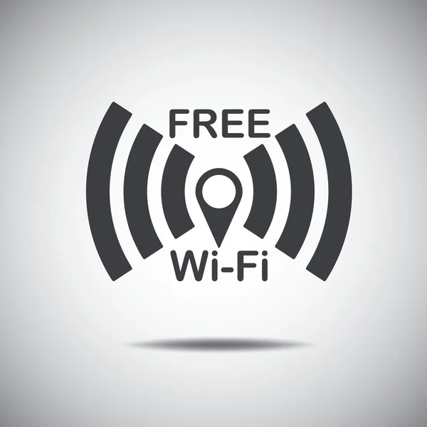 Wi-fi gratis netwerkpictogram — Stockvector