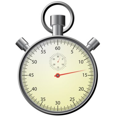 Vektör stop watch, gerçekçi illüstrasyon.