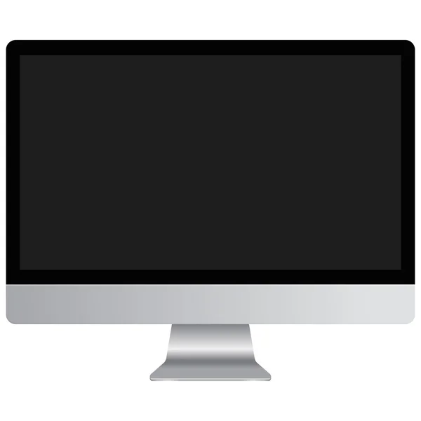 Дисплей экрана компьютера изолирован на белом фоне — стоковый вектор