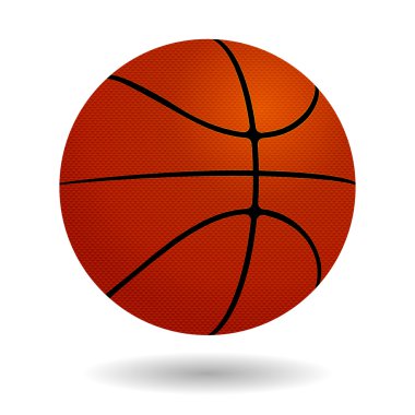 Beyaz bir arka plan üzerinde izole basketbol. vektör
