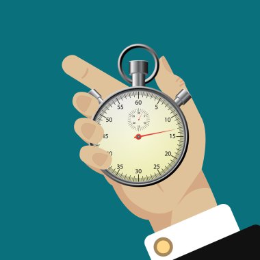 web ve mobil uygulamalar için el şablonundaki kronometre