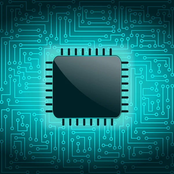 Electrónica tecnología informática placa de circuito de fondo — Vector de stock
