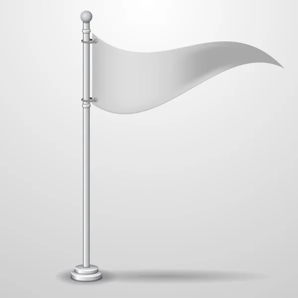 Bandera en flagstaff y soporte para el diseño. ilustración vectorial — Vector de stock