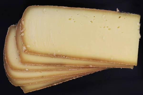 Raclette Fromage Suisse Ingrédient Aliments Vue Dessus Gros Plan — Photo