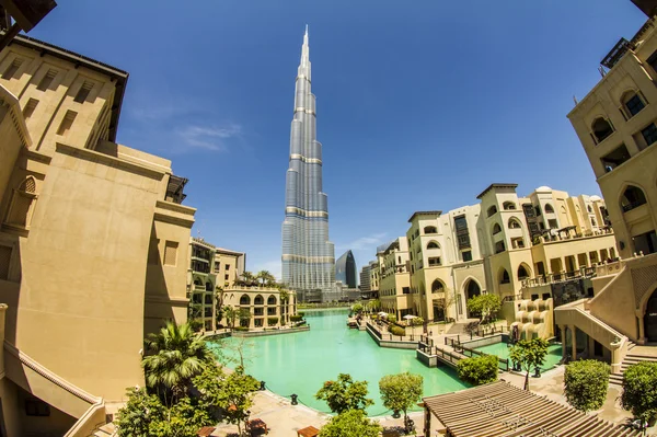 Burj khalifa pohled od starého města — Stock fotografie