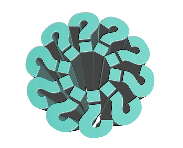 Question circle shaped logo — Stock Photo, Image