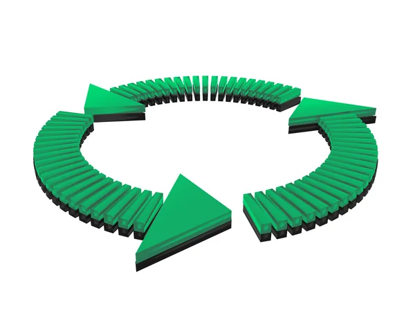 Recycle logo .Round shaped arrows. — Stock Photo, Image