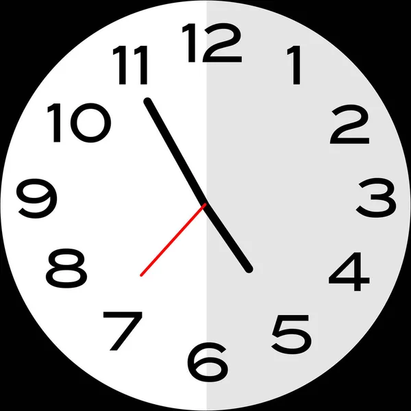 Minutos Horas Cinco Minutos Cinco Horas Relógio Analógico Icon Design —  Vetores de Stock