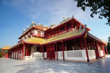 AYUTTHAYA, THAILAND- Kasım 27, 2021: Antik Çakı Ağrısı Kraliyet Sarayı, Ayutthaya Tayland