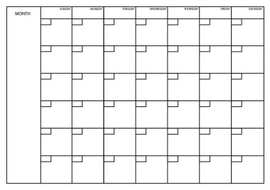 Planlayıcı Ayın Planlayıcısı. Carlendar İllüstrasyon vektör tasarımı
