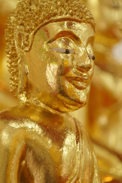 Ancient Golden Buddha Wat Pichaisongkarm Temple Samutprakarn Province Thailand — Fotografia de Stock