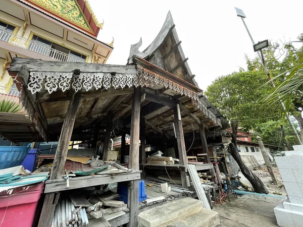 Ancient Waterfront Pavilion Wat Dan Somrong Temple — Stock Photo, Image