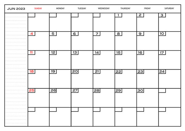 Ежемесячный карлендарь Июнь 2023