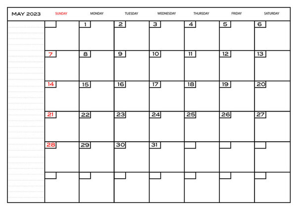 Ежемесячный карлендарь Май 2023