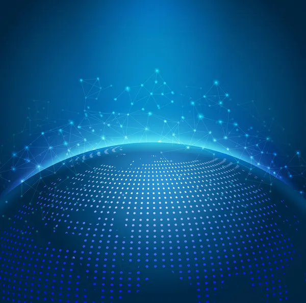 Küresel teknoloji mesh dijital ağı nokta dijital dünya Ma