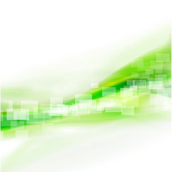Astratto liscio sfondo flusso verde, vettoriale & illustrazione — Vettoriale Stock