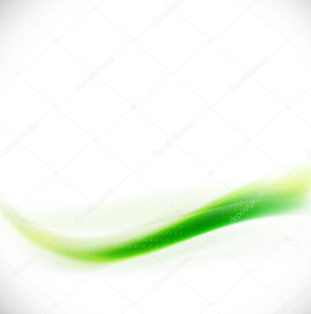 Abstract flow green line element, Vector & illustration