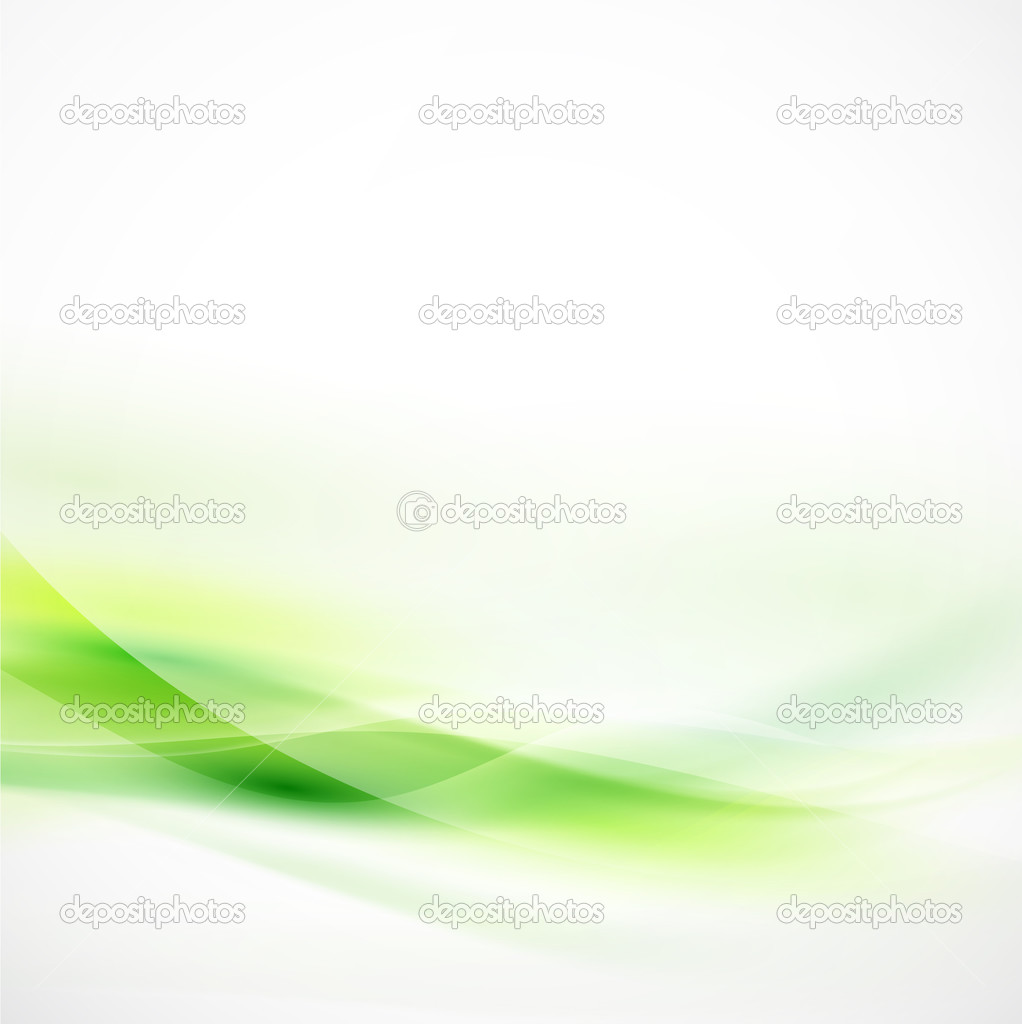 Abstract smooth green flow background, Vector illustration 