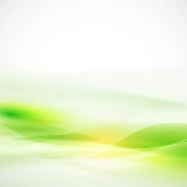 Fond de flux vert lisse abstrait, vecteur & illustration — Image vectorielle