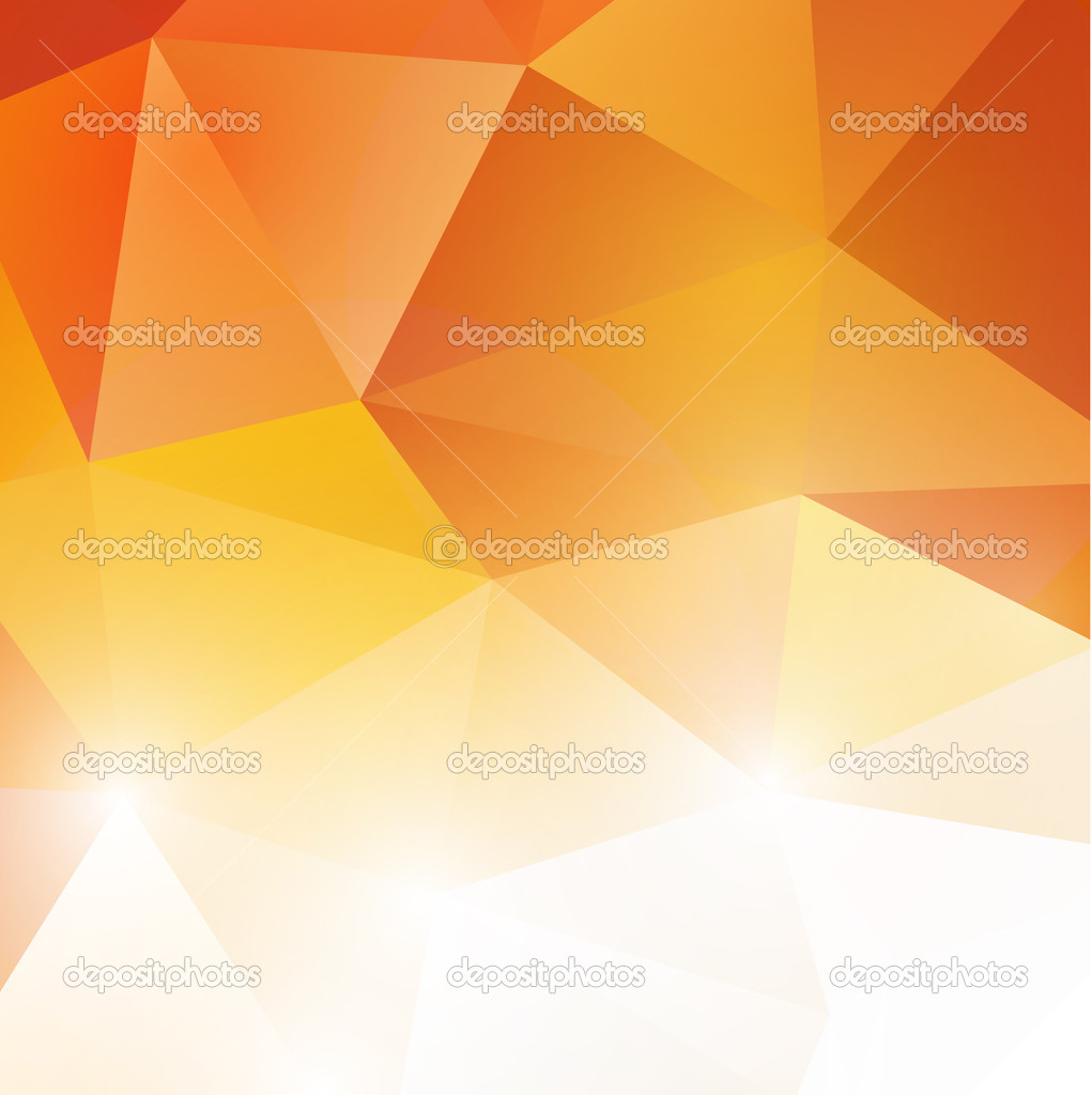 abstract polygon background in orange tone, vector illustration 