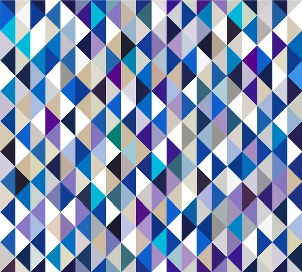Fondo inconsútil colorido del triángulo retro - tono azul brillante,, ilustración del vector — Vector de stock