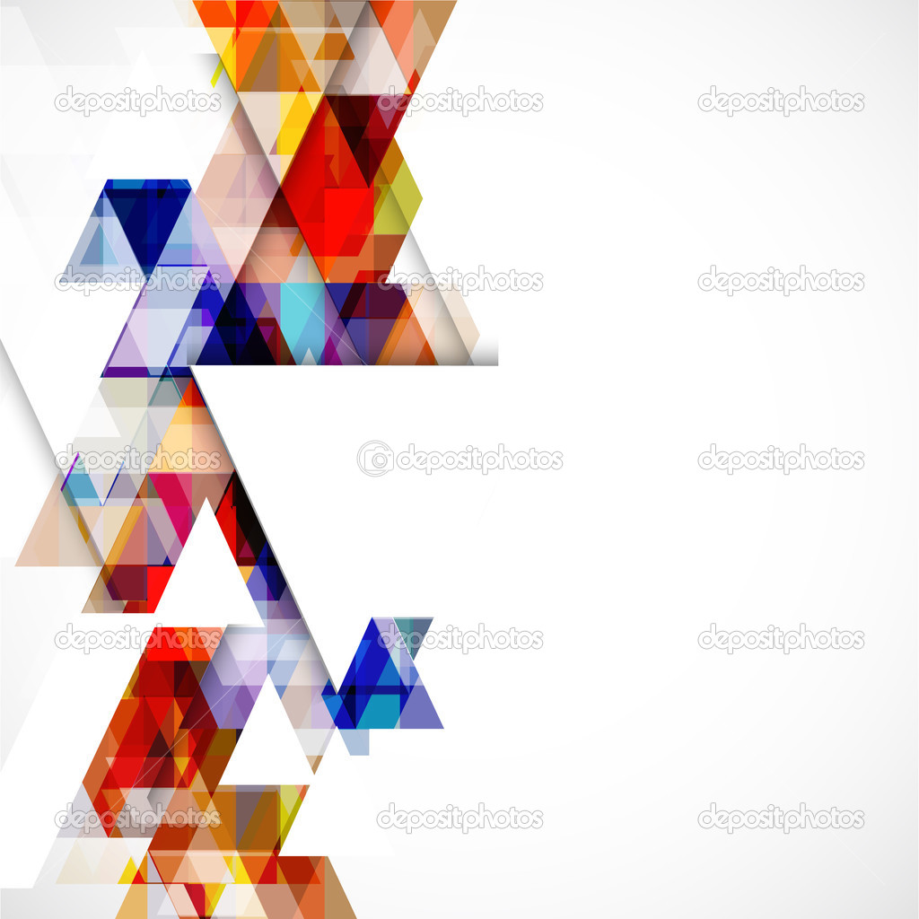 Modern colorful geometric abstract template on white background 