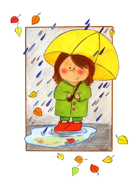 bir şemsiye çizimi