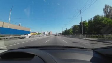 Ukrayna, Kyiv 'deki araçtan görüntü