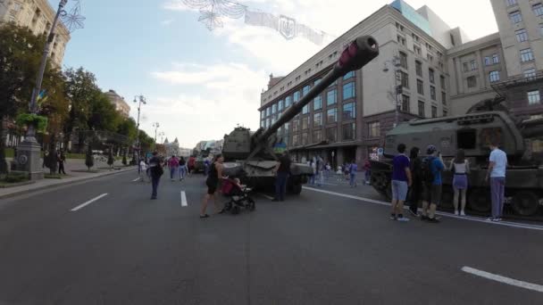 Kyiv Ukraine August 2022 Independence Day Kiev Central Street Khreshchatyk — Vídeo de stock