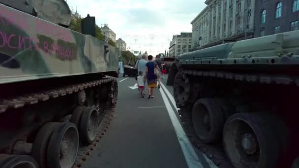 Kyiv Ukraine August 2022 Independence Day Kiev Central Street Khreshchatyk — Vídeos de Stock
