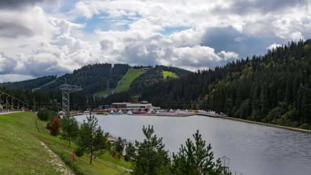 Comprensorio Sciistico Bukovel Autunno Timelapse — Video Stock