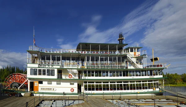 Paddle Steamer River Chena Boat Trip River Popular Attraction Fairbanks — Stock Photo, Image