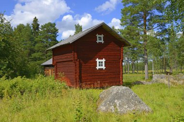 Halsingegard (Bortom aa) tarihi çiftlik. Bortom a, Hlsingland UNESCO 'nun İsveç Dünya Mirası' ndaki dekore edilmiş çiftlik evlerinden biridir..