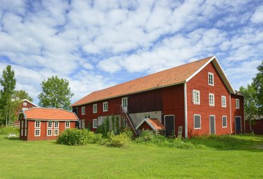 Halsingegard (Erik-Anderson) tarihi çiftlik. Erik-Anders, Hlsingland UNESCO 'nun İsveç Dünya Mirası Madalyası' nda yer alan yedi çiftlik evinden biridir..