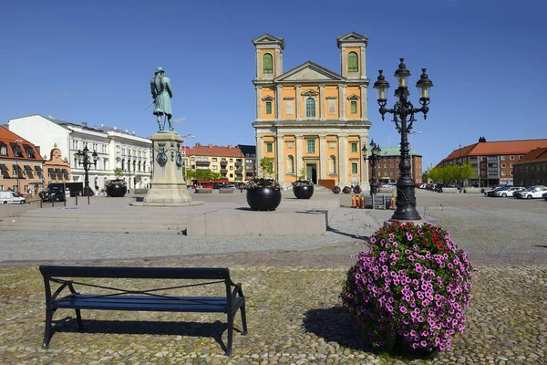 Plaza Principal Iglesia Fryderyk Karlskrona Suecia Patrimonio Unesco — Foto de Stock