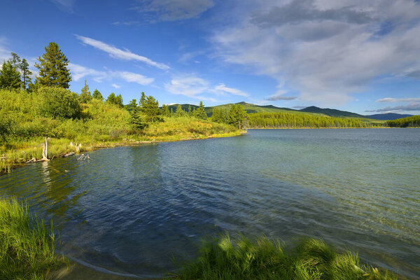 Snafu Lake near Johnson's Crossing in Yukon Territory, Canada. Lake system is popular for canoe trips.
