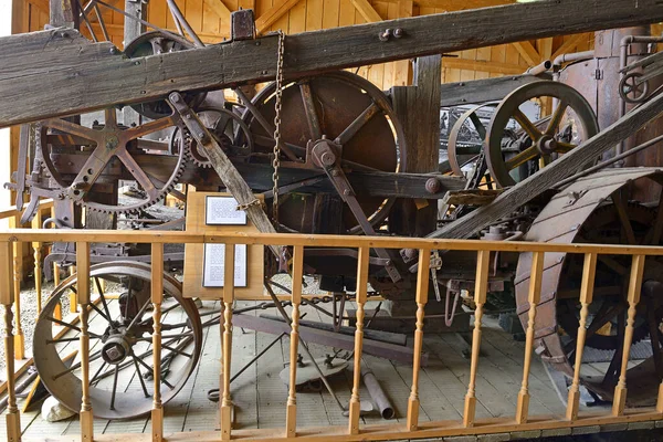 Müzedeki Eski Maden Makineleri Keno Şehri Silver Trail Yer Alır — Stok fotoğraf
