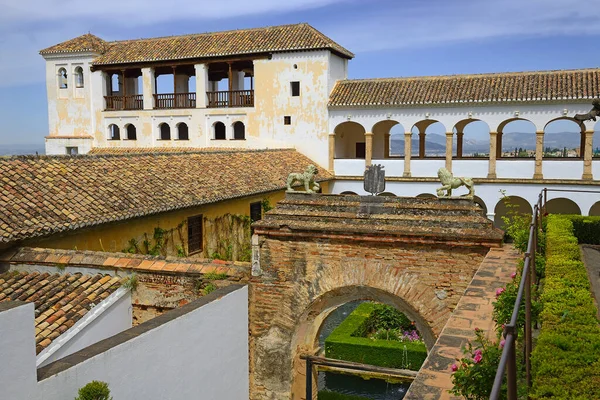 Alhambra Summer Palace Generalife Palácio Generalife Granada Andaluzia Espanha Património — Fotografia de Stock