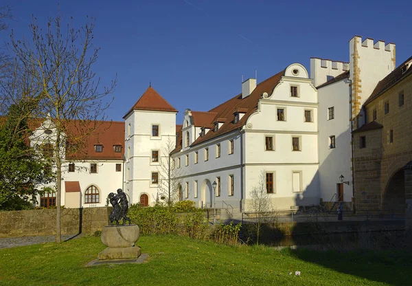 Vista Sulla Strada Amberg Antica Città Medievale Baviera Germania — Foto Stock