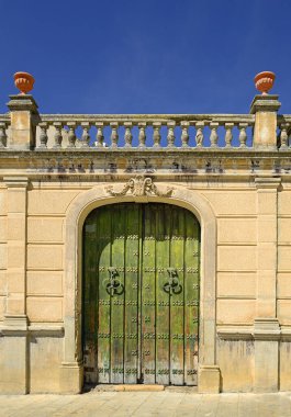 Old wooden gate as background