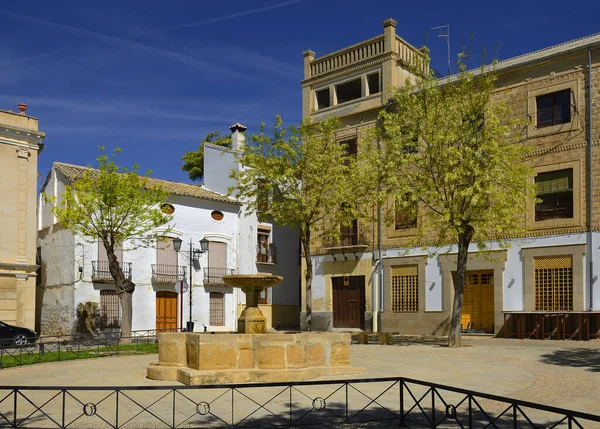 Historic houses on the square Plaza de San Pedro in Ubeda, Andalusia, Spain. Ubeda is World heritage site by Unesco. 