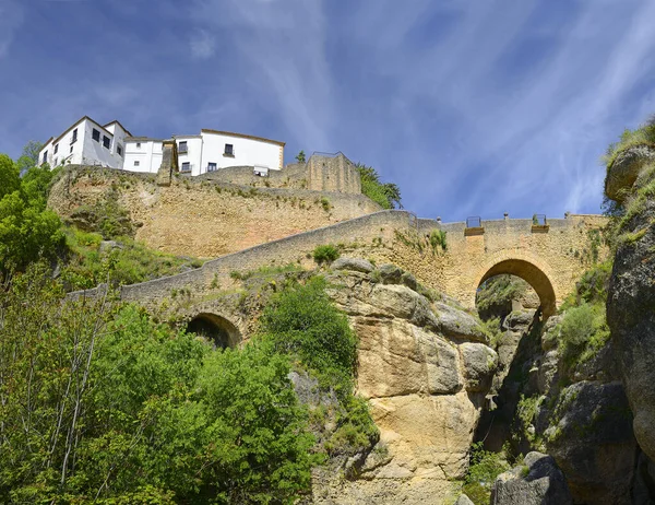 Ronda Typische Architektur Der Altstadt Ronda Ist Eine Stadt Der — Stockfoto