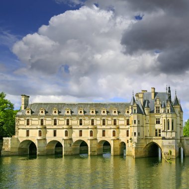 Gardens ve Chenonceau Şatosu, Loire Valley, Fransa, UNESCO 'nun Dünya Mirası Bölgesi