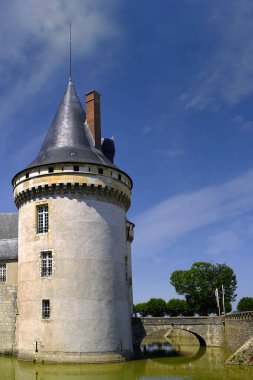 Chateau Sully-sur-Loire, Loire Valley, Fransa, UNESCO 'nun Dünya Mirası Bölgesi